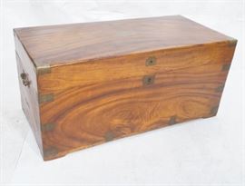 Lot 337 Antique 19th Century Mahogany Trunk Chest. Storag