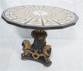 Lot 339 Italian Pietra Dura Specimen Center Hall Table. F