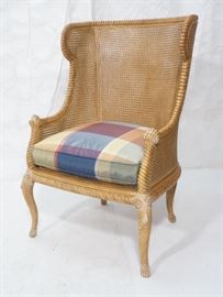 Lot 341 Contemporary Decorator Carved Rope Frame Chair. C