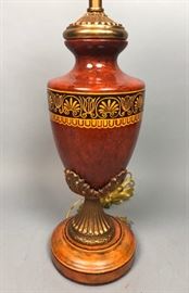 Lot 353 MAITLAND SMITH Grecian Style Urn Table Lamp. Pain