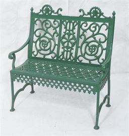 Lot 363 JOHN MCLEAN Vintage Iron Garden Bench. Heavy cast