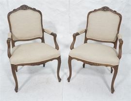 Lot 365 Pr French Style Fauteuils Arm Chairs Decorative F