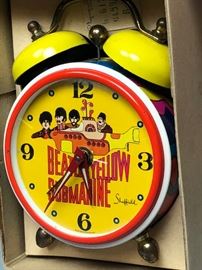 Lot 585 SHEFFIELD Beatles Yellow Submarine Alarm Clock. V