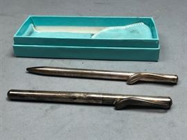 Lot 558 Pr ELSA PERETTI Sterling Pen  Pencil TIFFANY  C