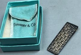 Lot 551 TIFFANY  Co. Sterling Silver Money Clip. Woven B