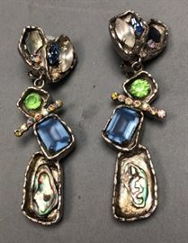 Lot 543 CHRISTIAN LACROIX French Costume Runway Earrings.