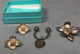 Lot 525 4pc TIFFANY  Co. Sterling Silver Jewelry Lot. Pr