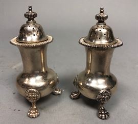 Lot 490 Pr Antique Sterling Silver English Hallmarked Sha