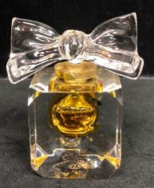 Lot 462 BACCARAT French Crystal Perfume Bottle. Dimpled c