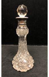 Lot 461 Antique Cut Crystal Enamel Sterling Perfumer Perf