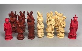 Lot 458 19pc Asian Carved Figural Statues Sculptures. 8 c