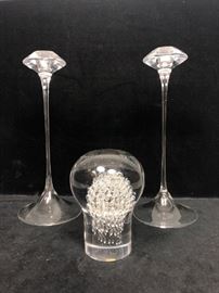 Lot 437 3pc KOSTA BODA Swedish Crystal Lot. 1 Signed War