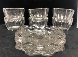 Lot 432 7pc BACCARAT French Tableware Lot. One Crystal He