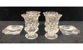 Lot 427 6pc BACCARAT French Crystal Table Ware. 4 toothpi