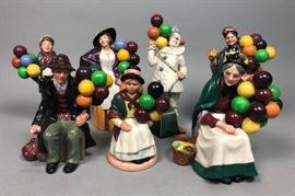 Lot 420 7pc ROYAL DOULTON Porcelain Figural Groups with B
