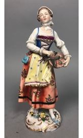 Lot 412 Marked Continental Porcelain Figure Female Fish M