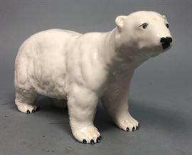 Lot 411 BESWICK English Bone China Polar Bear Figure Scul