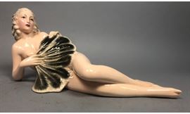 Lot 410 Vintage Italian Pottery Semi Nude Female Sculptur