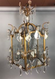 Lot 333 BACCARAT French Crystal Prism Chandelier. 5 sided
