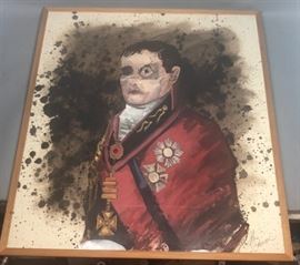 Lot 73 JOHN DAWSON Modernist Portrait Gouache Watercolor