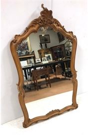 Lot 103 Carved Italian Rococo Style Wall Mirror. Fancy F
