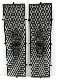 Lot 122 Pair Decorative Iron Window Grates. Fancy Lattic