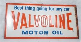 Lot 235 Vintage Enamel on Tin VALVOLINE Advertising Sign.