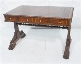 Lot 257 MAITLAND SMITH Flame Mahogany Leather Top Desk. O