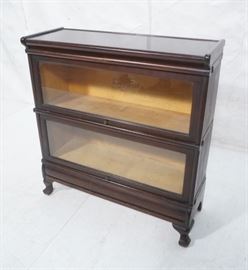 Lot 368 Mahogany Two Stack Stacking Barrister Bookcase. 