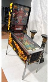 Lot 414 Vintage Big Guns Pinball Arcade Game Machine. 