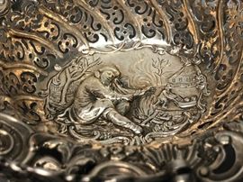 Lot 505 Small Continental Silver Hallmarked Handled Baske