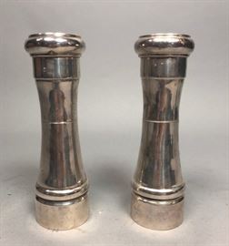 Lot 512 Pr TIFFANY  CO Sterling Silver Tall Pepper Mills