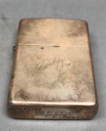 Lot 589 Sterling Silver Marilyn Horne ZIPPO Lighter. Insc