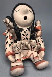 Lot 598 MARY TRUJILLO Pottery Figural Vessel COCHITI Pueb