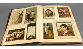 Lot 616 Large Scrapbook of Vintage Trade Cards, Advertisi