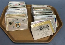Lot 620 Large Tray Lot Vintage Postcards. Humor, HOLIDAYS