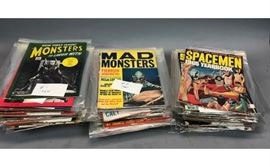 Lot 633 Large Tray Lot Vintage Comic Books  Magazines. M