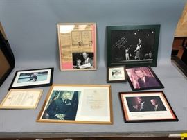 Lot 638 8pc Lot of Signed Photographs. Mostly political.