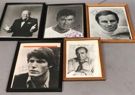 Lot 644 5pcs Signed Photograph. Christopher Reeves. Charl