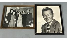 Lot 645 Pr JOHN WAYNE Signed Autographed Photographs. Fra