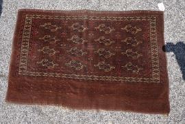 Lot 651 310x27 Brown Handmade Carpet with repeating pat