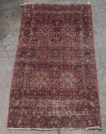 Lot 653 79x45 Handmade Carpet with red field