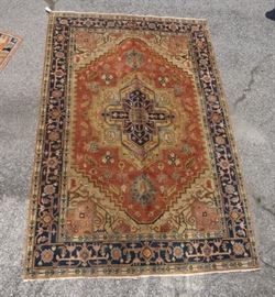 Lot 669 9x6 contemporary Handmade Carpet with center meda