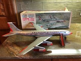 1950's AHI Toys American Airline Tin Plane with Box