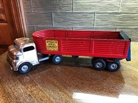 1950's Structo Steel Company Toy Cab and Trailer