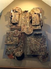 One Of A Kind VERY Large 4 Piece Metal and Abstract Art Piece