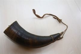 Powder Horn with Leather String