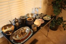 Plated Silver and Pottery