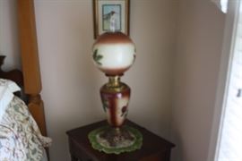 Gone with the Wind Lamp - converted oil lamp