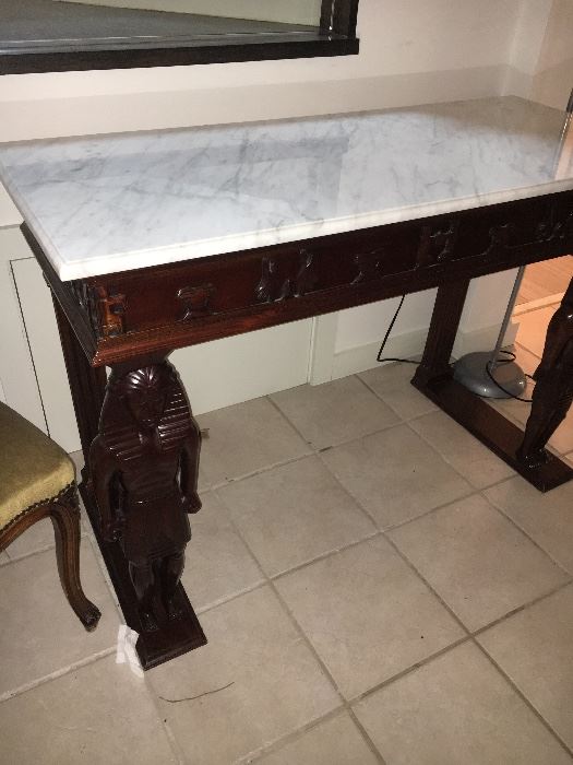 Marble top console table